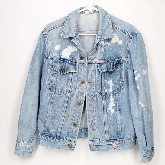 guess distressed denim jacket